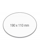 Карточки модерации овальные 190x110 белые Magnetoplan Oval White Set (111151900)