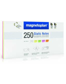 Карточки маркерные полимерные прямоугольные 200x100 разноцветные Magnetoplan Static Notes Assorted Set (11250210)