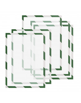 Рамки сигнальные магнитные A4 зелено-белые Magnetoplan Magnetofix Frame SAFETY Green/White Set (1131445)