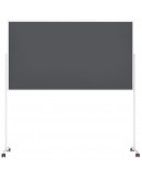Доска модерационная мобильная 1000x1800 серая, каркас белый Magnetoplan Design-Seminarboard VarioPin Mobile Felt-Gray WhiteEdition (1181101)
