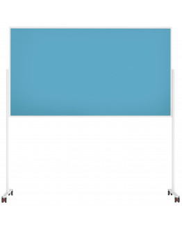 Доска модерационная мобильная 1000x1800 бирюзовая, каркас белый Magnetoplan Design-Seminarboard VarioPin Mobile Felt-Turquoise WhiteEdition (1181104)
