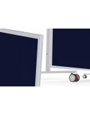 Доска модерационная мобильная 1000x1800 синяя, каркас белый Magnetoplan Design-Seminarboard VarioPin Mobile Felt-Blue WhiteEdition (1181114)