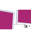 Доска модерационная мобильная 1000x1800 пурпурная, каркас белый Magnetoplan Design-Seminarboard VarioPin Mobile Felt-Magenta WhiteEdition (1181118)