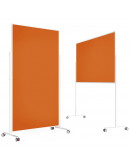 Доска модерационная мобильная 1000x1800 оранжевая, каркас белый Magnetoplan Design-Seminarboard VarioPin Mobile Felt-Orange WhiteEdition (1181144)