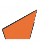 Доска модерационная мобильная 1000x1800 оранжевая, каркас черный Magnetoplan Design-Seminarboard VarioPin Mobile Felt-Orange BlackEdition (1181244)