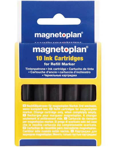 Картриджи маркеров 1228512 черного цвета Magnetoplan Marker Refill Black Set (1228612)