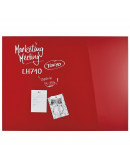 Доска стеклянная магнитно-маркерная 1200x900 красная Magnetoplan Glassboard-Red (13404006)