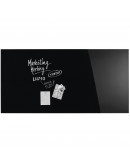 Доска стеклянная магнитно-маркерная 2000x1000 черная Magnetoplan Glassboard-Black (13409012)