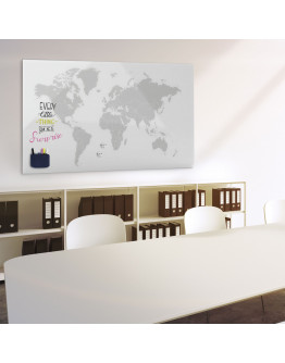 Дошка скляна магнітно-маркерна 1000x500 з Картою Світу Magnetoplan Glassboard With World Map (13525012)