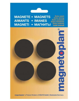 Магниты круглые 34/2 блистер черные Magnetoplan Discofix Magnum Black Set (16600412)