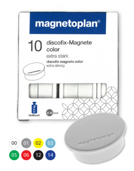 Магниты круглые 40/2.2 белые Magnetoplan Discofix Color White Set (1662000)