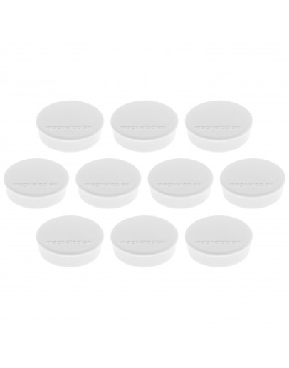 Магниты круглые 24/0.3 белые Magnetoplan Discofix Hobby White Set (1664500)