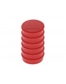 Магниты круглые 24/0.3 блистер красные Magnetoplan Discofix Hobby Red Set (16645606)