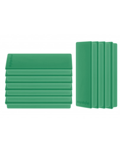 Магниты прямоугольные 55x22/1.3 зеленые Magnetoplan Rechteck Green Set (1665105)